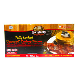 Uncured Fully Cooked Turkey Bacon 12/3oz