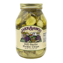 J&A Dill Garlic Pickle Chips 12/33oz