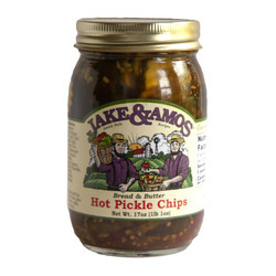 J&A Hot Bread & Butter Pickle Chips 12/17oz