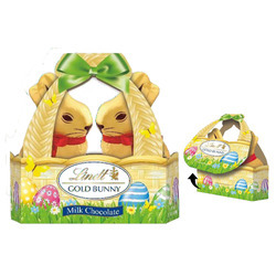 Gold Bunny Basket 8/3.5oz