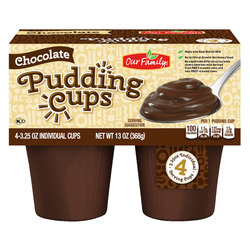 Chocolate Pudding Cups 12/4ct