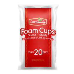 Foam Cups 16oz 12/20ct