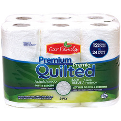 Quilted Premium Bath Tissue 4/12rl