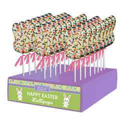 Bunny Face Funfetti Hard Candy Lollipop 24ct