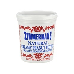 Natural Peanut Butter, No Salt 6/32oz