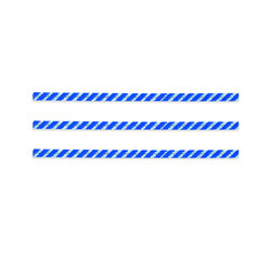 4" Blue/White Stripe Bag Ties 2000ct