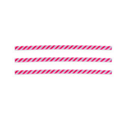 4" Red/White Stripe Bag Ties 2000ct