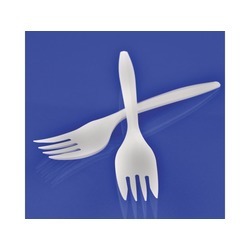 Medium Weight White Plastic Forks 1000ct