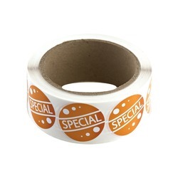 Orange "Special" Labels  500ct