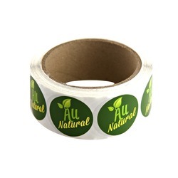 Green "All Natural" Labels 500ct